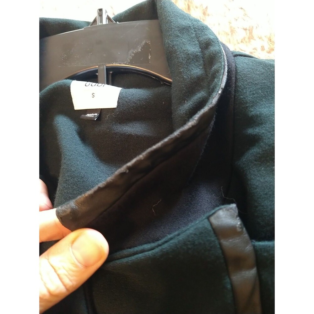Cabi Turtleneck Asymmetrical Zip Coat Sm Edgy Olive Green Y2K City - Picture 8 of 11